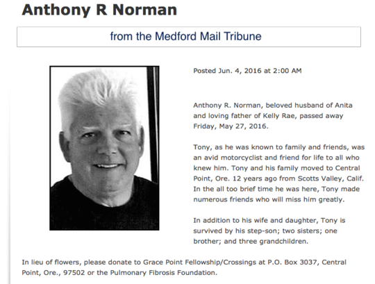 Tony Norman Obituary